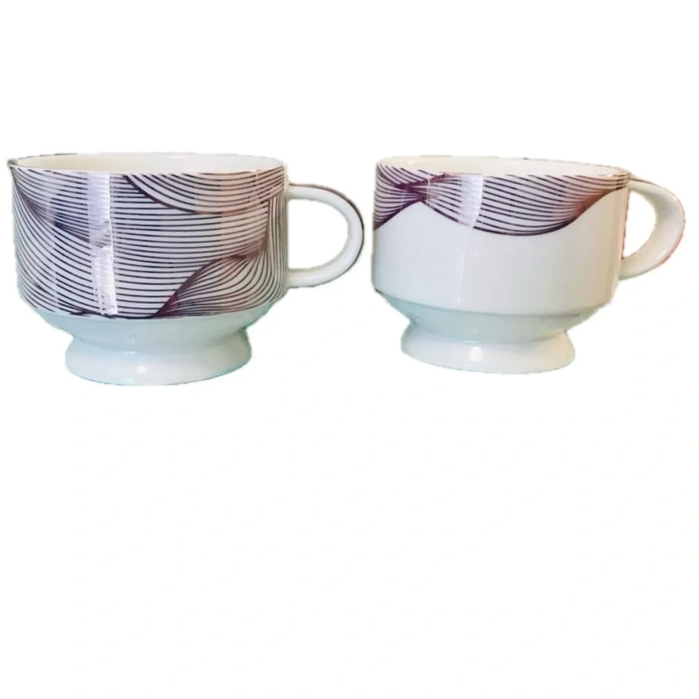 Davids Tea Rose Metallic Tea For Two Set cups pink purple white